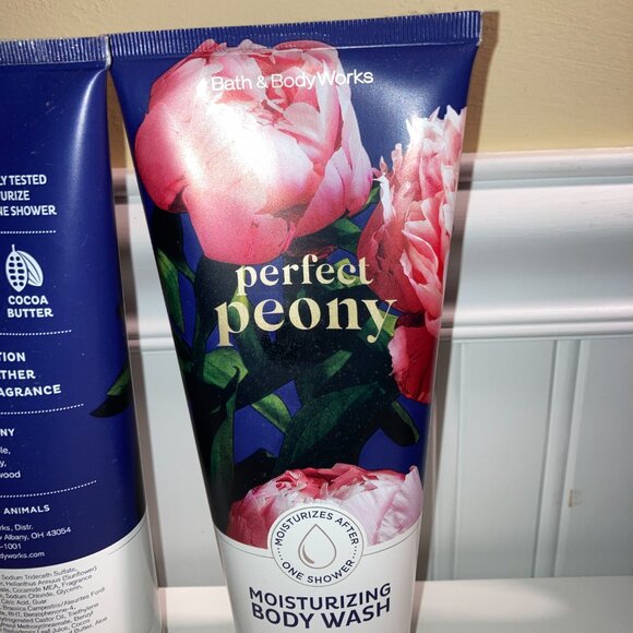 Bath & Body Works LOT OF 3 PERFECT PEONY Moisturizing Body Wash 10 oz - Picture 3 of 3